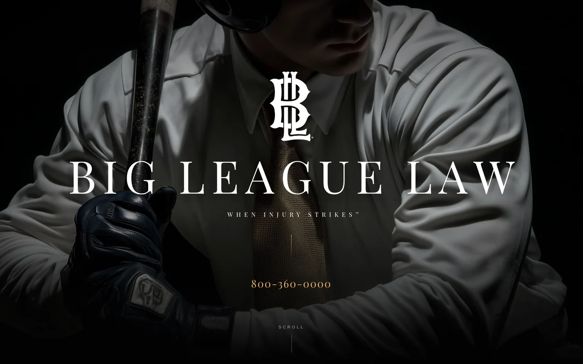 Big League Law landing page: When Injury Strikes.